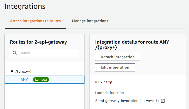 API Gateway HTTP API